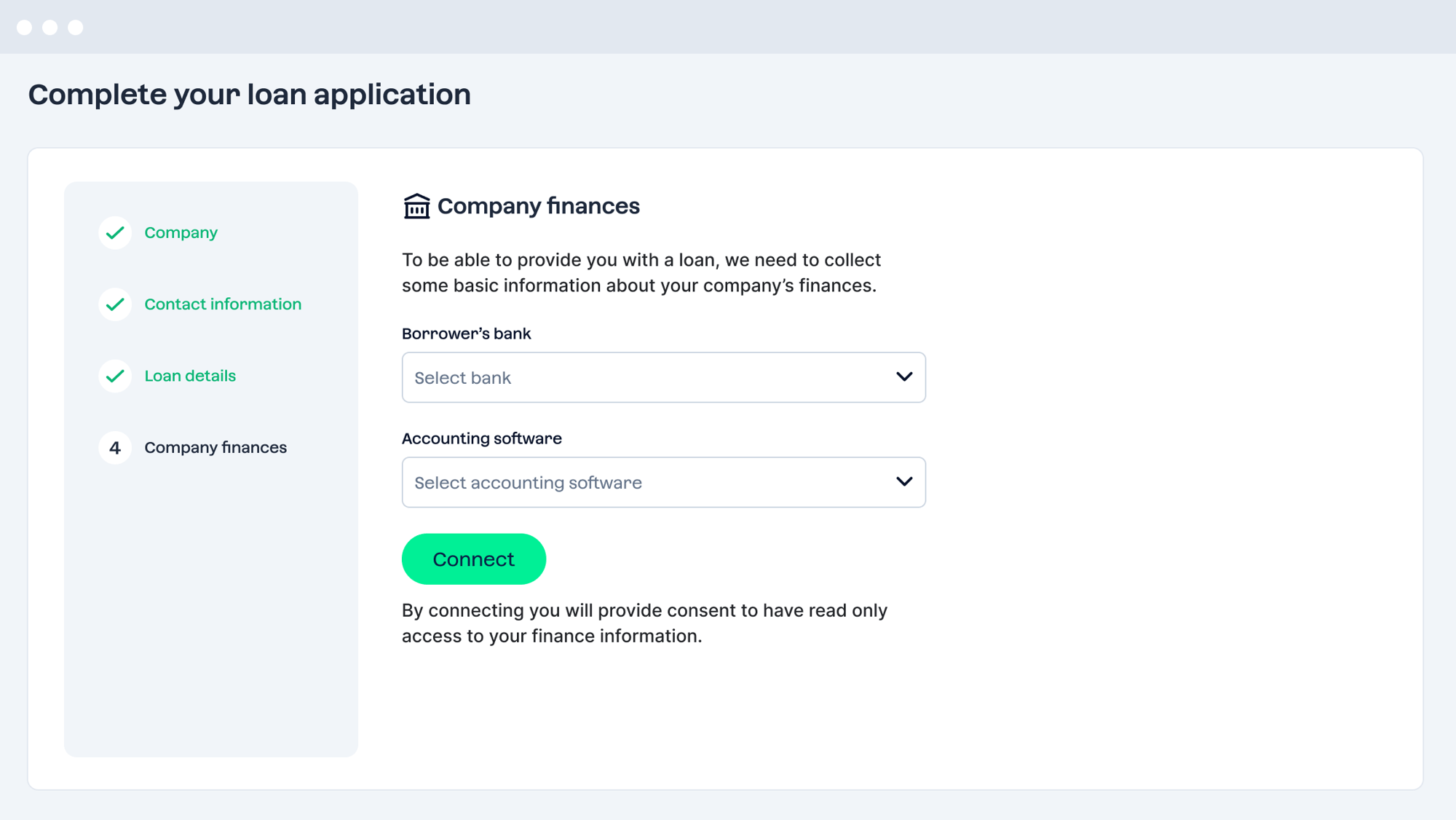 Open banking integration